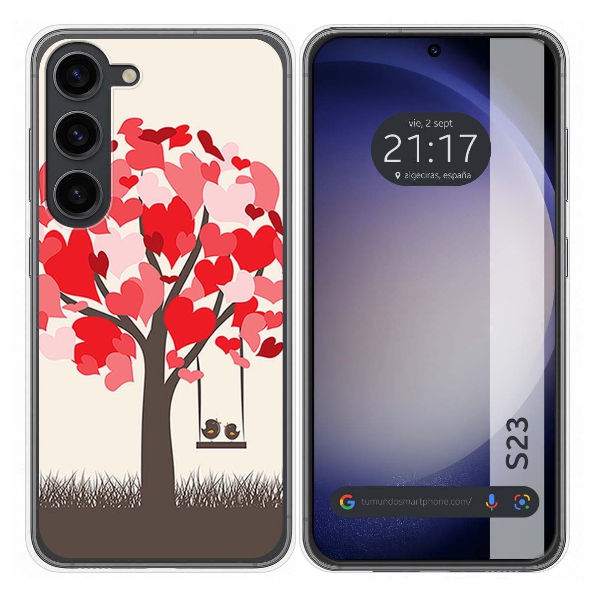 Funda Silicona para Samsung Galaxy S23 5G diseño Pajaritos Dibujos