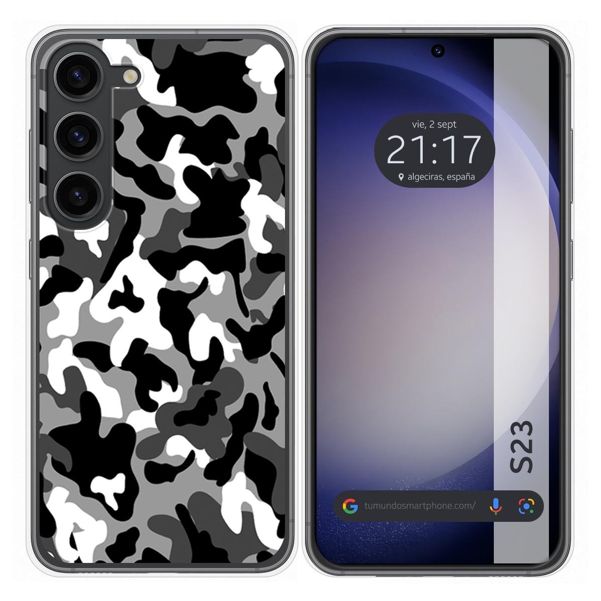 Funda Silicona para Samsung Galaxy S23 5G diseño Snow Camuflaje Dibujos