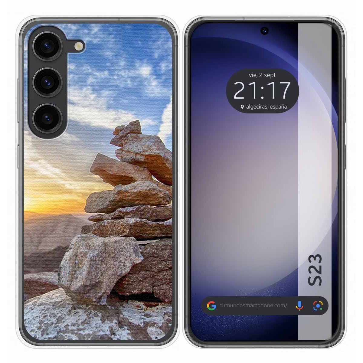 Funda Silicona para Samsung Galaxy S23 5G diseño Sunset Dibujos