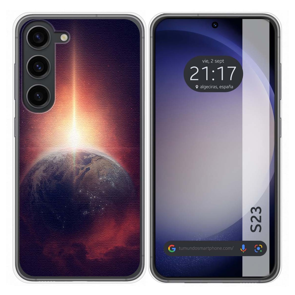 Funda Silicona para Samsung Galaxy S23 5G diseño Tierra Dibujos