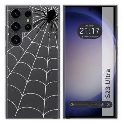 Funda Silicona Transparente para Samsung Galaxy S23 Ultra 5G diseño Araña Dibujos
