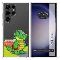 Funda Silicona Transparente para Samsung Galaxy S23 Ultra 5G diseño Coco Dibujos