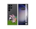 Funda Silicona Transparente para Samsung Galaxy S23 Ultra 5G diseño Conejo Dibujos