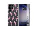 Funda Silicona Transparente para Samsung Galaxy S23 Ultra 5G diseño Flamenco Dibujos