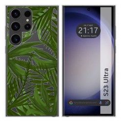 Funda Silicona Transparente para Samsung Galaxy S23 Ultra 5G diseño Jungla Dibujos