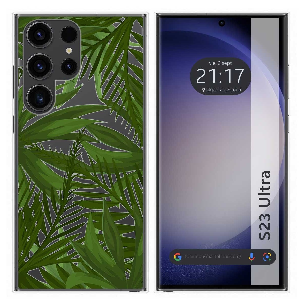 Funda Silicona Transparente para Samsung Galaxy S23 Ultra 5G diseño Jungla Dibujos