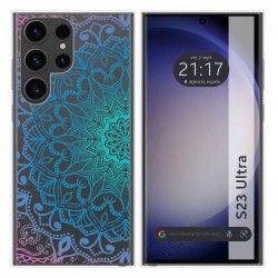 Funda Silicona Transparente para Samsung Galaxy S23 Ultra 5G diseño Mandala Dibujos