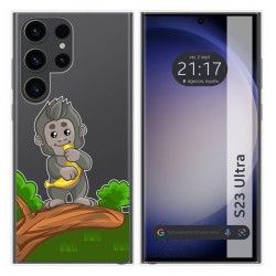 Funda Silicona Transparente para Samsung Galaxy S23 Ultra 5G diseño Mono Dibujos