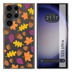Funda Silicona Transparente para Samsung Galaxy S23 Ultra 5G diseño Otoño Dibujos