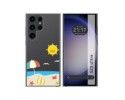 Funda Silicona Transparente para Samsung Galaxy S23 Ultra 5G diseño Playa Dibujos