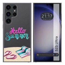 Funda Silicona Transparente para Samsung Galaxy S23 Ultra 5G diseño Summer Dibujos