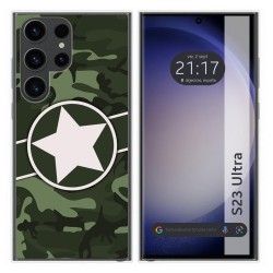 Funda Silicona para Samsung Galaxy S23 Ultra 5G diseño Camuflaje 01 Dibujos
