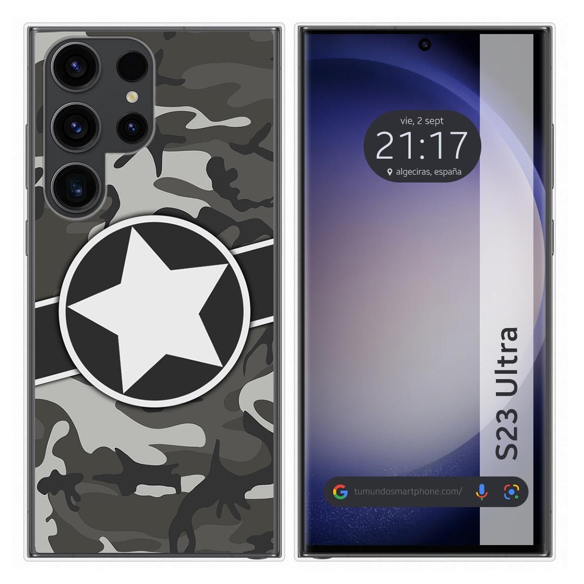 Funda Silicona para Samsung Galaxy S23 Ultra 5G diseño Camuflaje 02 Dibujos