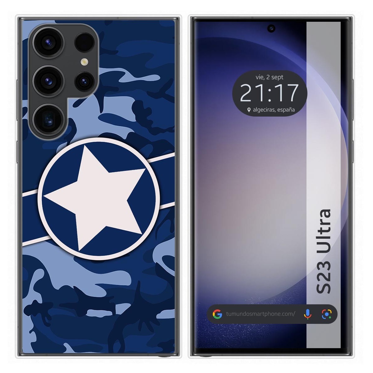 Funda Silicona para Samsung Galaxy S23 Ultra 5G diseño Camuflaje 03 Dibujos