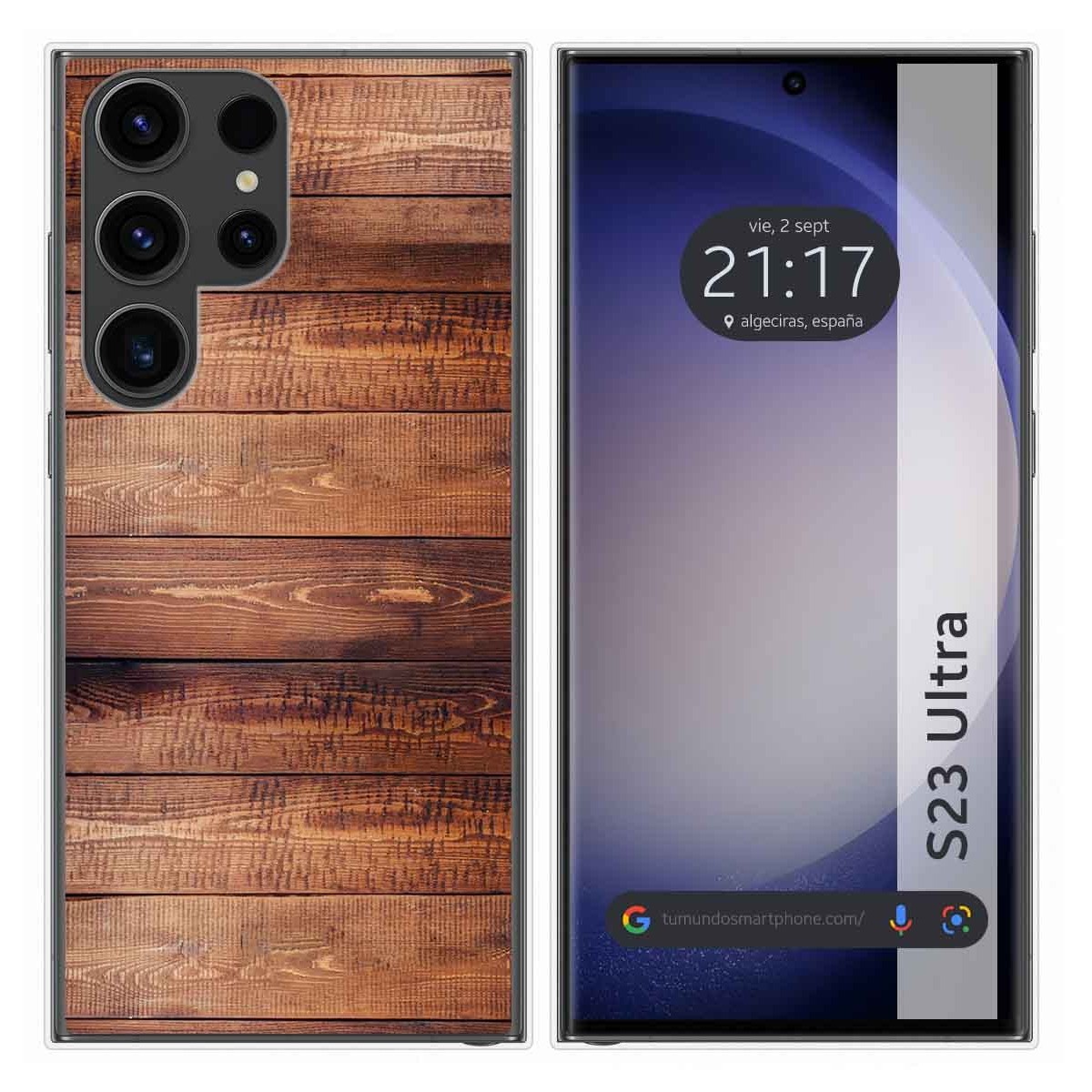 Funda Silicona para Samsung Galaxy S23 Ultra 5G diseño Madera 02 Dibujos