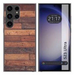 Funda Silicona para Samsung Galaxy S23 Ultra 5G diseño Madera 03 Dibujos