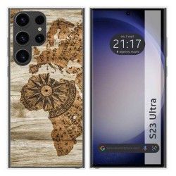 Funda Silicona para Samsung Galaxy S23 Ultra 5G diseño Madera 07 Dibujos