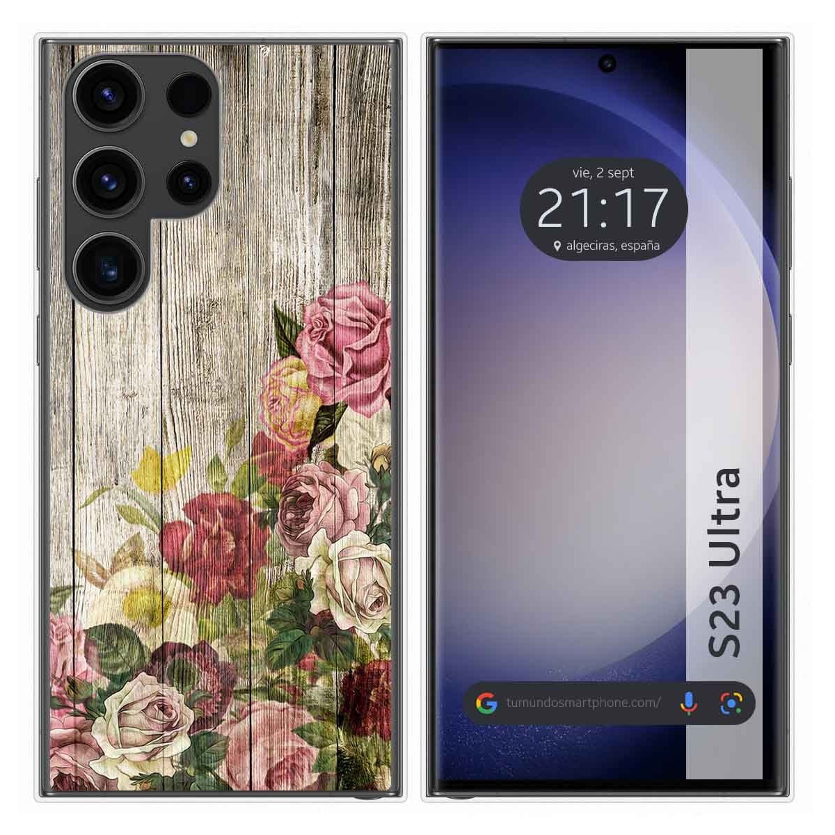Funda Silicona para Samsung Galaxy S23 Ultra 5G diseño Madera 08 Dibujos
