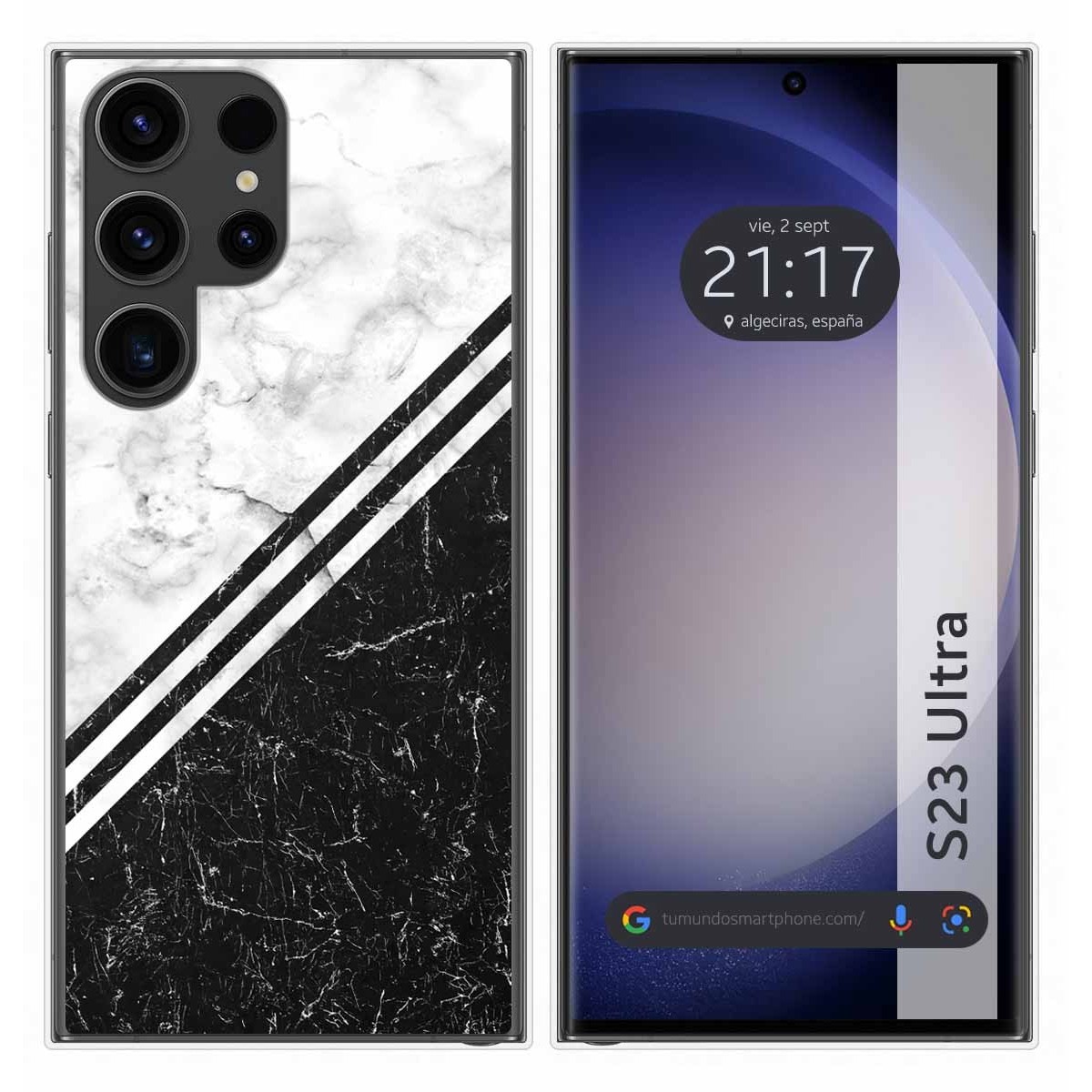 Funda Silicona para Samsung Galaxy S23 Ultra 5G diseño Mármol 01 Dibujos