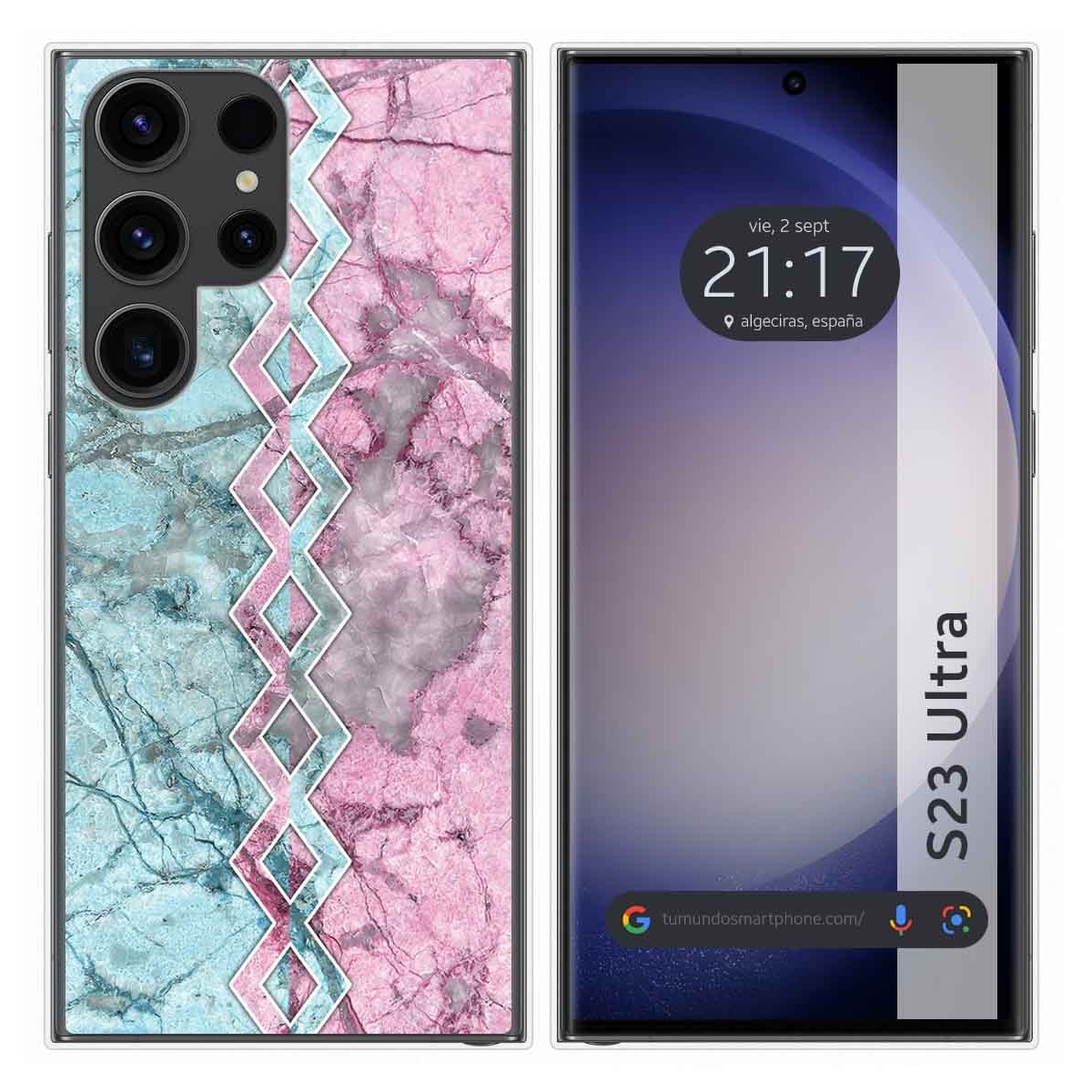 Funda Silicona para Samsung Galaxy S23 Ultra 5G diseño Mármol 08 Dibujos