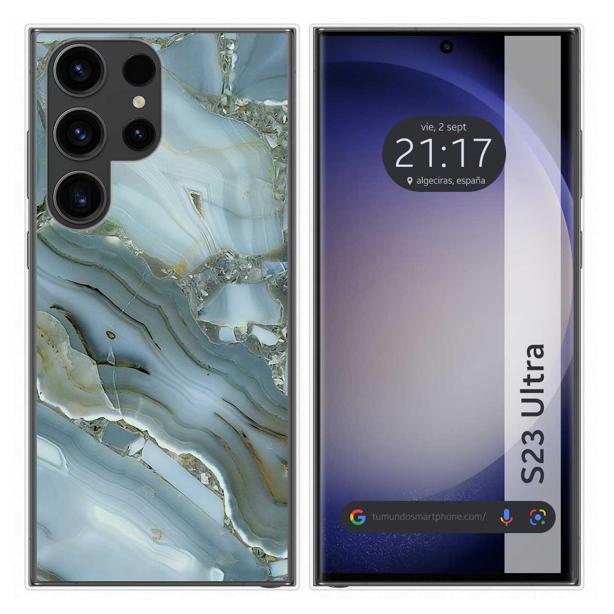 Funda Silicona para Samsung Galaxy S23 Ultra 5G diseño Mármol 09 Dibujos