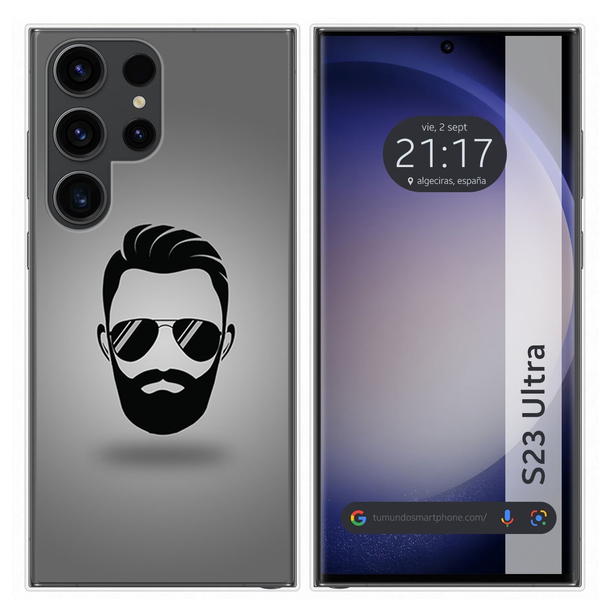 Funda Silicona para Samsung Galaxy S23 Ultra 5G diseño Barba Dibujos