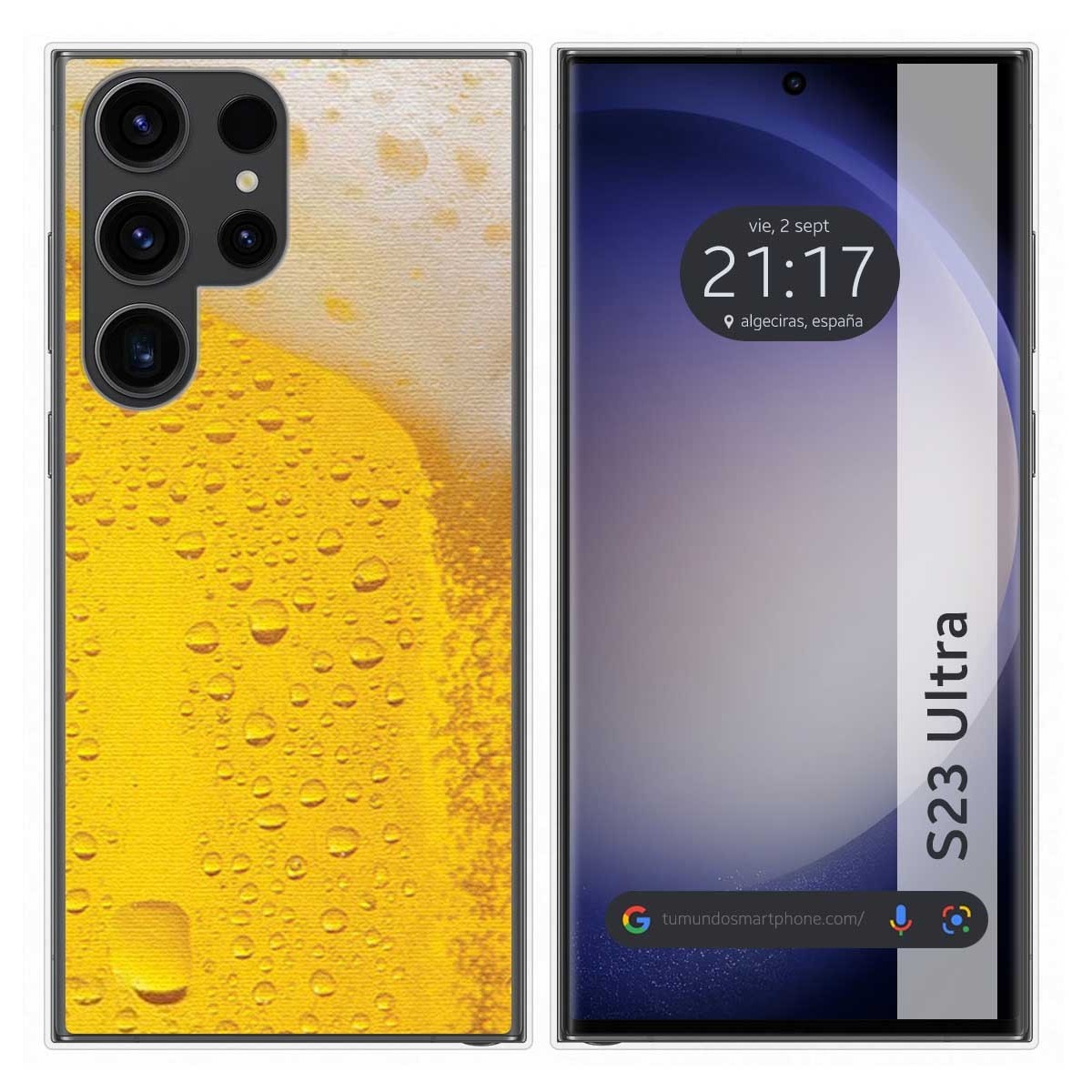 Funda Silicona para Samsung Galaxy S23 Ultra 5G diseño Cerveza Dibujos