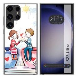 Funda Silicona para Samsung Galaxy S23 Ultra 5G diseño Café Dibujos