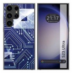 Funda Silicona para Samsung Galaxy S23 Ultra 5G diseño Circuito Dibujos