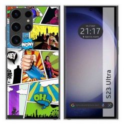 Funda Silicona para Samsung Galaxy S23 Ultra 5G diseño Comic Dibujos