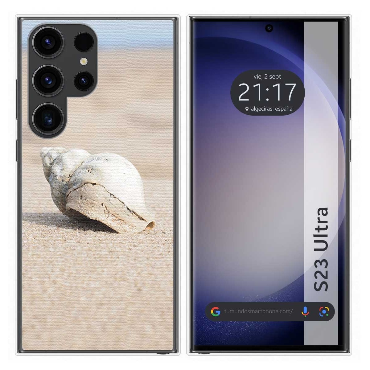 Funda Silicona para Samsung Galaxy S23 Ultra 5G diseño Concha Dibujos