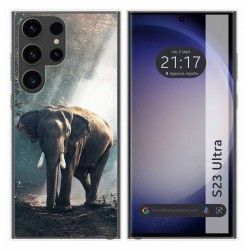 Funda Silicona para Samsung Galaxy S23 Ultra 5G diseño Elefante Dibujos