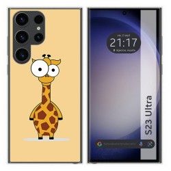 Funda Silicona para Samsung Galaxy S23 Ultra 5G diseño Jirafa Dibujos