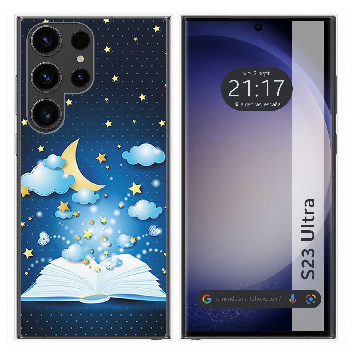 Funda Silicona para Samsung Galaxy S23 Ultra 5G diseño Libro Cuentos Dibujos