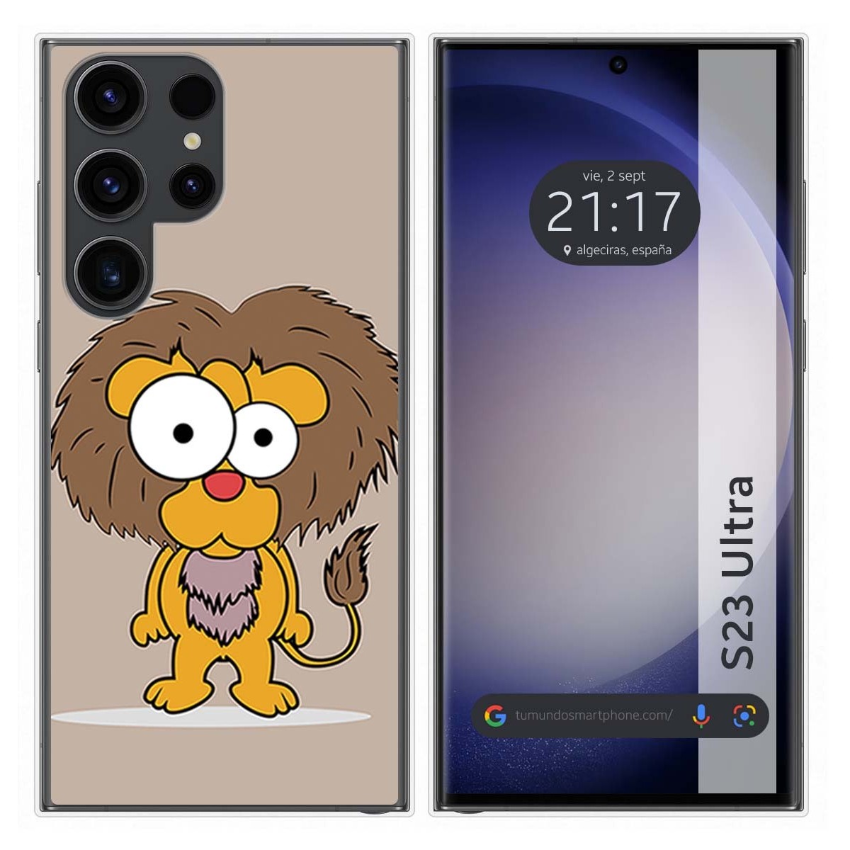 Funda Silicona para Samsung Galaxy S23 Ultra 5G diseño Leon Dibujos