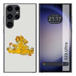 Funda Silicona para Samsung Galaxy S23 Ultra 5G diseño Leones Dibujos