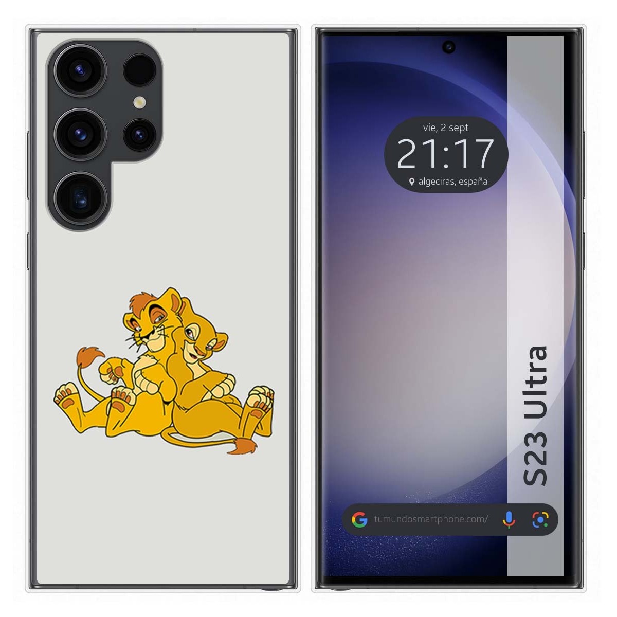 Funda Silicona para Samsung Galaxy S23 Ultra 5G diseño Leones Dibujos