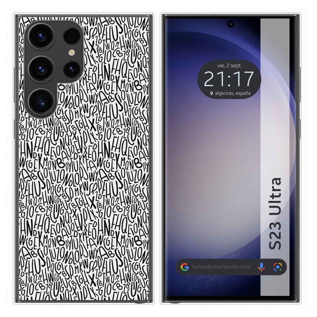 Funda Silicona para Samsung Galaxy S23 Ultra 5G diseño Letras Dibujos