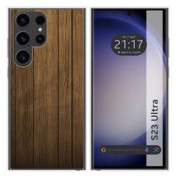 Funda Silicona para Samsung Galaxy S23 Ultra 5G diseño Madera Dibujos