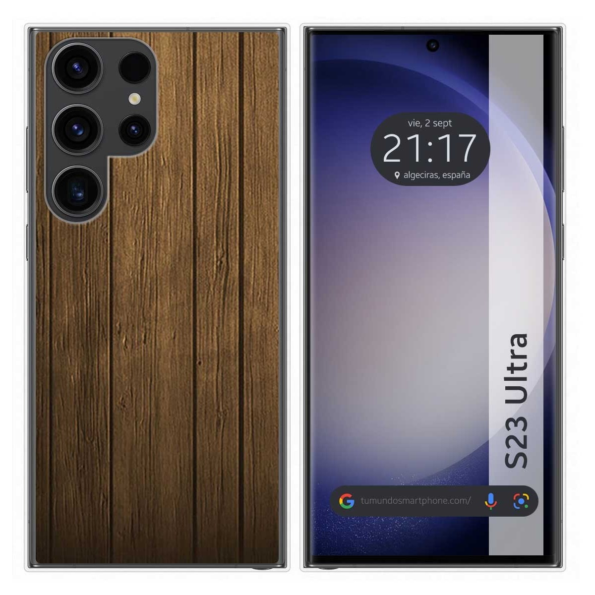 Funda Silicona para Samsung Galaxy S23 Ultra 5G diseño Madera Dibujos