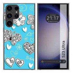 Funda Silicona para Samsung Galaxy S23 Ultra 5G diseño Mariposas Dibujos