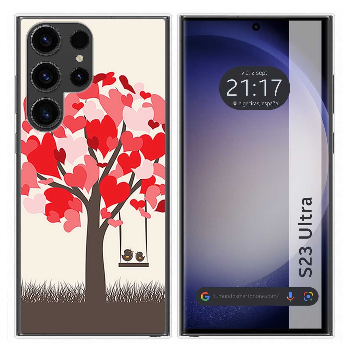 Funda Silicona para Samsung Galaxy S23 Ultra 5G diseño Pajaritos Dibujos