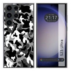 Funda Silicona para Samsung Galaxy S23 Ultra 5G diseño Snow Camuflaje Dibujos
