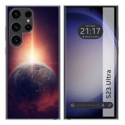 Funda Silicona para Samsung Galaxy S23 Ultra 5G diseño Tierra Dibujos