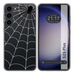 Funda Silicona Transparente para Samsung Galaxy S23+ Plus 5G diseño Araña Dibujos
