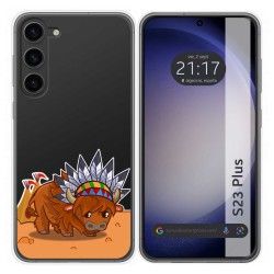 Funda Silicona Transparente para Samsung Galaxy S23+ Plus 5G diseño Bufalo Dibujos
