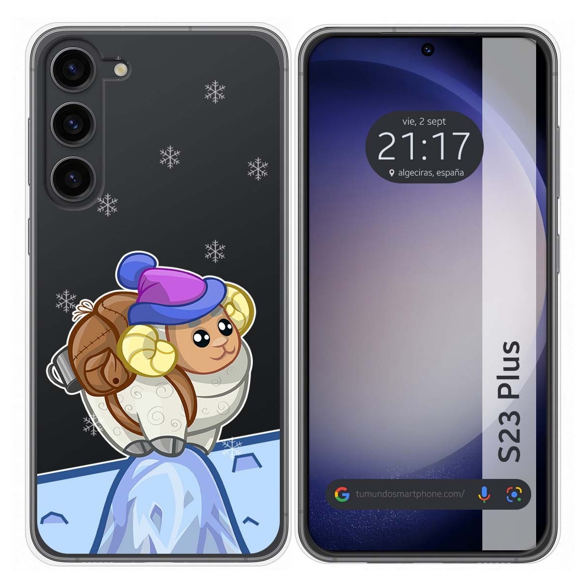 Funda Silicona Transparente para Samsung Galaxy S23+ Plus 5G diseño Cabra Dibujos