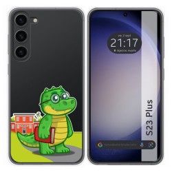 Funda Silicona Transparente para Samsung Galaxy S23+ Plus 5G diseño Coco Dibujos