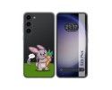 Funda Silicona Transparente para Samsung Galaxy S23+ Plus 5G diseño Conejo Dibujos
