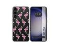 Funda Silicona Transparente para Samsung Galaxy S23+ Plus 5G diseño Flamenco Dibujos